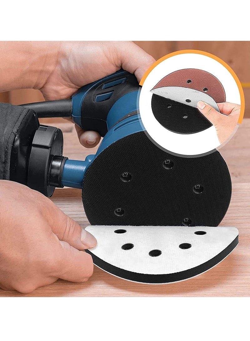 Buffing Round Backing Hook and Loop Soft Density Interface Buffer Pad 6 Sponge Cushion 6 Hole Pads Sander Pads for Random Orbital Sanders 5 Pack - Image 2
