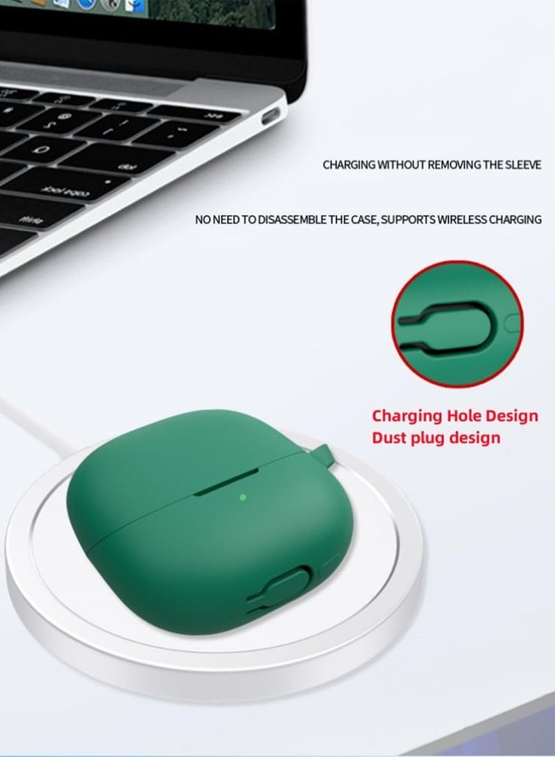 Silicone Case Compatible with Xiaomi Buds 5 Protective Cover with Carabiner (Navy Blue)  - Image 3