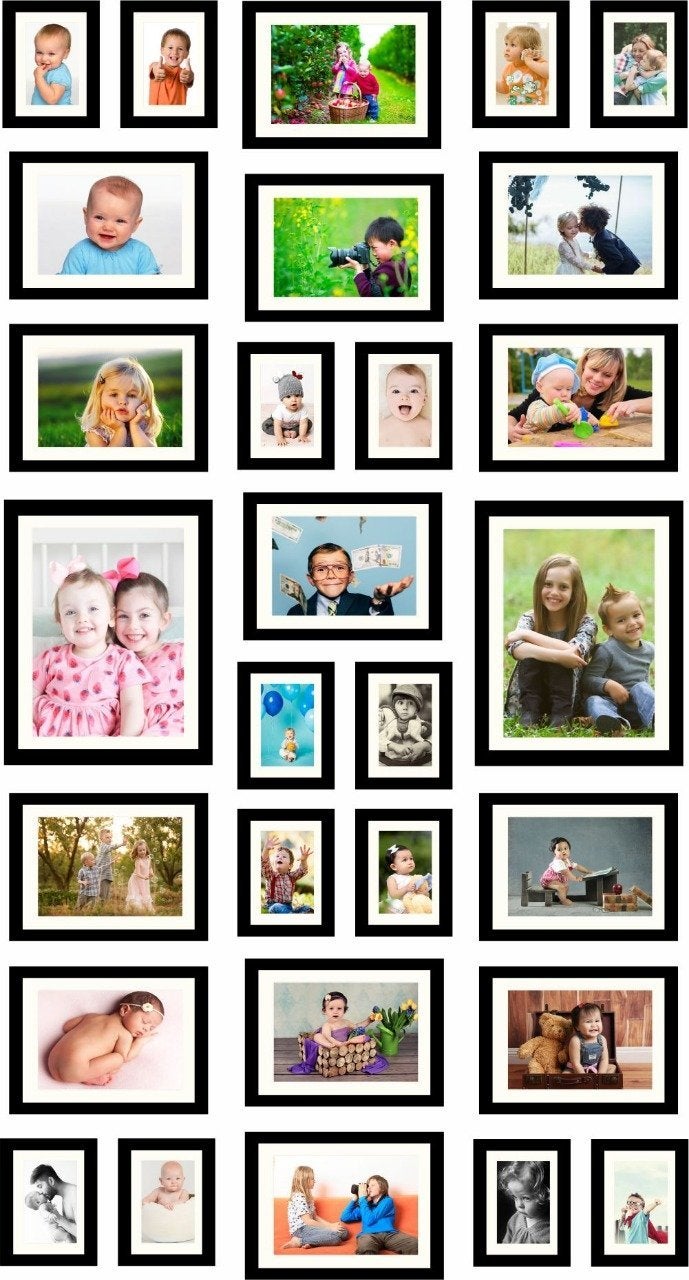 PAPER PLANE DESIGN Photo Picture Frame Set Collage For Home Decor Office Decor (D) - Image 1