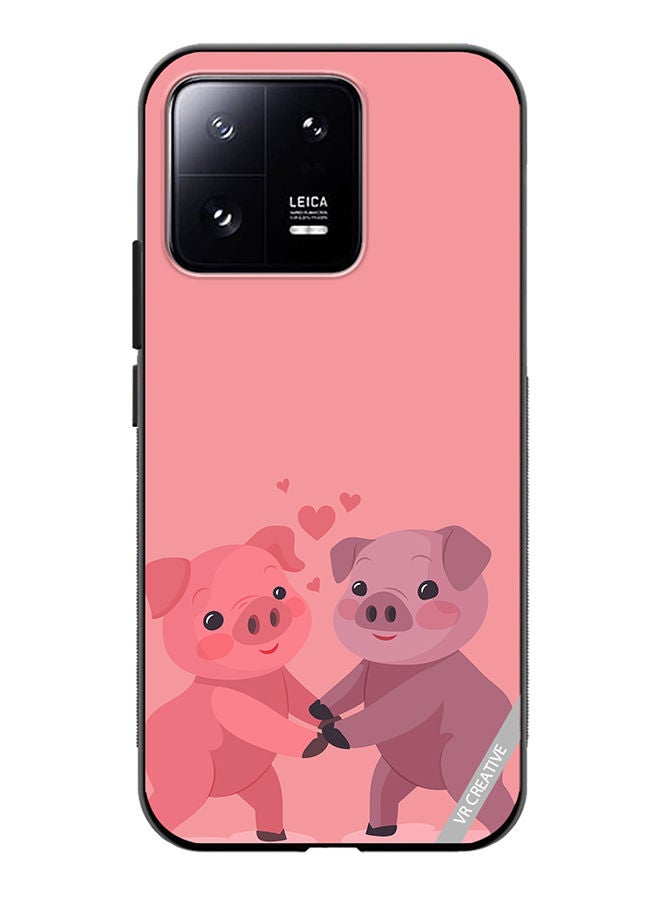 VR CREATIVE Protective Case Cover For Xiaomi 13 Love Pig Design Multicolour - Image 1
