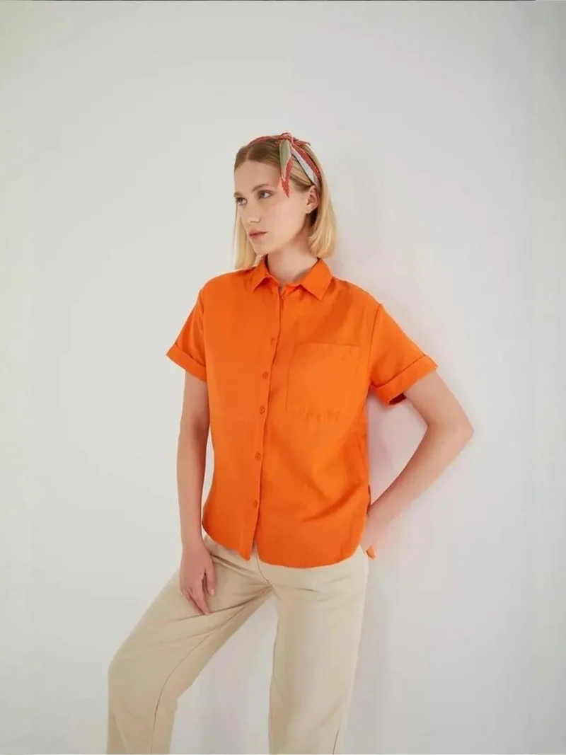 MixRay MIXRAY Short Sleeve Shirt with Pockets