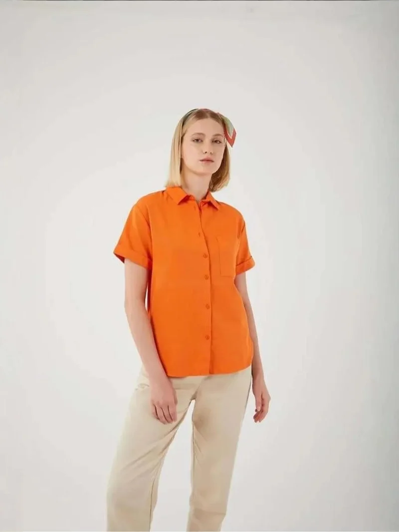 MixRay MIXRAY Short Sleeve Shirt with Pockets