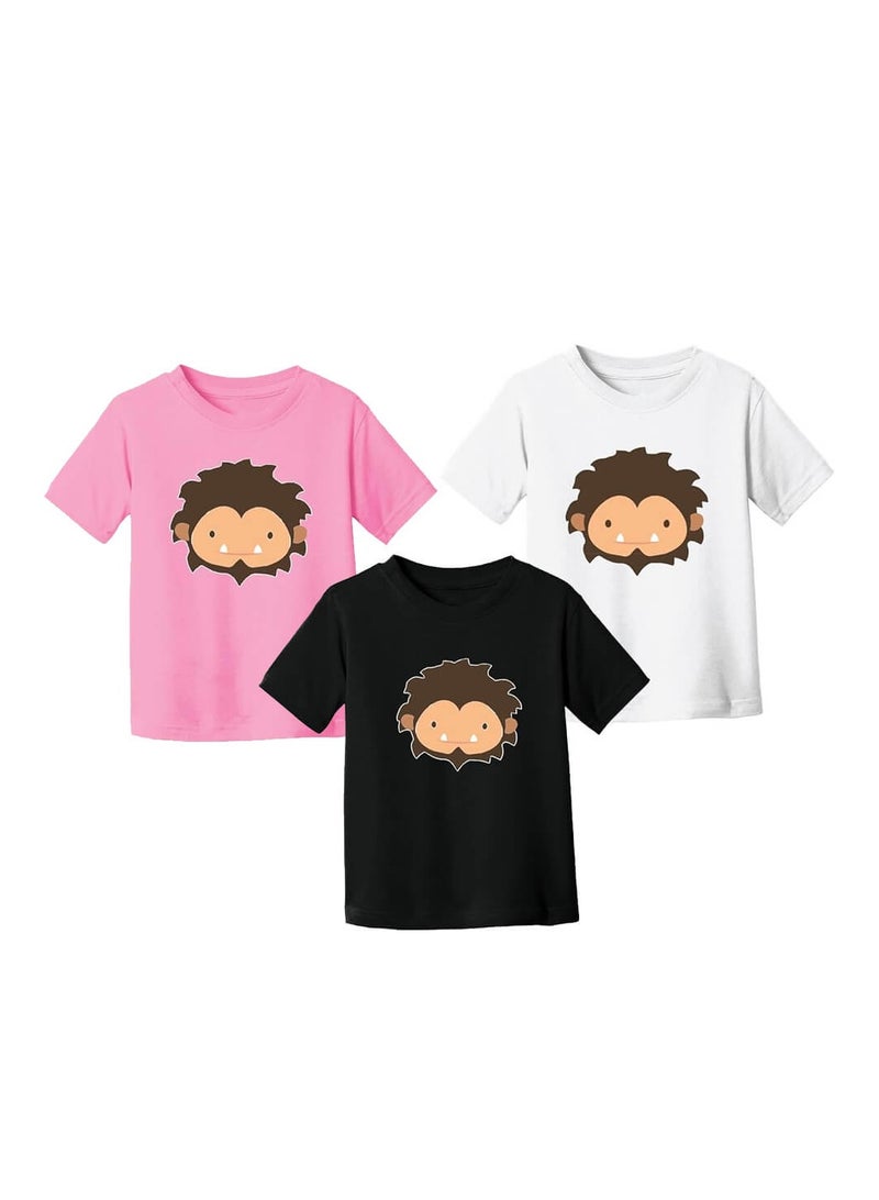 Sasquatch Merchandise Unisex Pack of 3 Combo T-Shirt for Kids - Round Neck Short Sleeve Cotton Tshirt for Boys and Girls - Kids Combo Tshirt - Perfect for Casual Wear, Outdoor Activities - Image 1