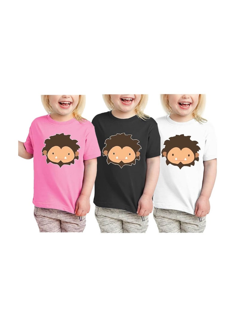 Sasquatch Merchandise Unisex Pack of 3 Combo T-Shirt for Kids - Round Neck Short Sleeve Cotton Tshirt for Boys and Girls - Kids Combo Tshirt - Perfect for Casual Wear, Outdoor Activities - Image 5
