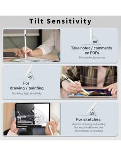 Generic iPad Pen P1 for iPad 10th/9th Generation, iPad Stylus Pen with Upgraded 500mAh Battery | Palm Rejection | Magnetic Adsorption | Tilt Technology | Precision Stylus Pen for iPad 2018-2024  - Image 5