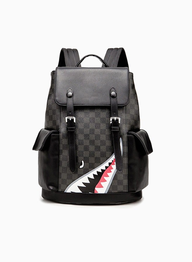 Fashion Man Women Vintage Retro Backpack PU Leather Travel Bag laptop backpack School Bookbag for College Travel Backpack designed for 15 Inch Macbook Computer - Image 1