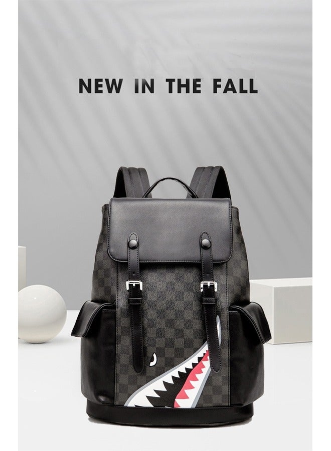 Fashion Man Women Vintage Retro Backpack PU Leather Travel Bag laptop backpack School Bookbag for College Travel Backpack designed for 15 Inch Macbook Computer - Image 5