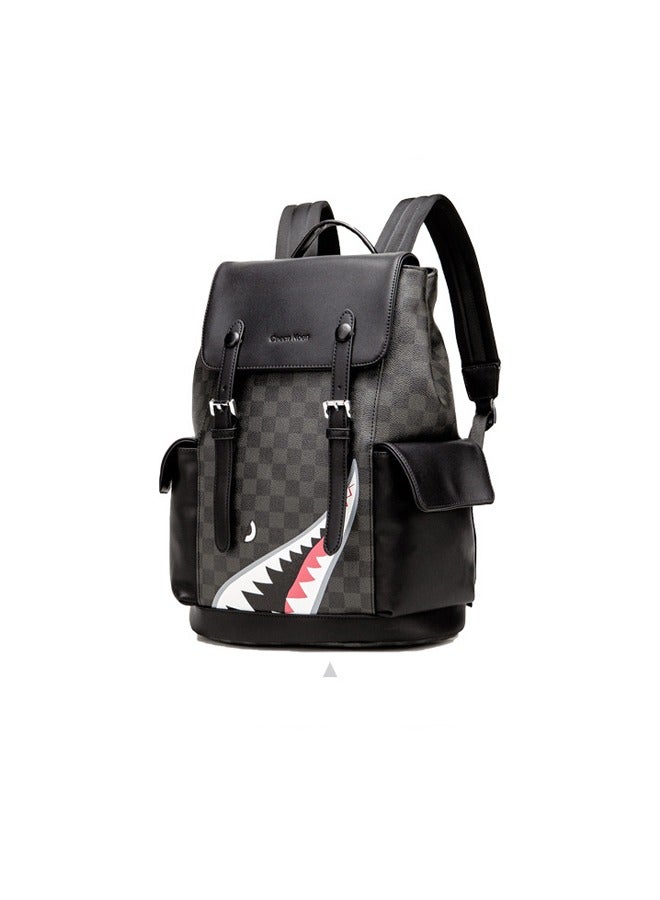 Fashion Man Women Vintage Retro Backpack PU Leather Travel Bag laptop backpack School Bookbag for College Travel Backpack designed for 15 Inch Macbook Computer - Image 2