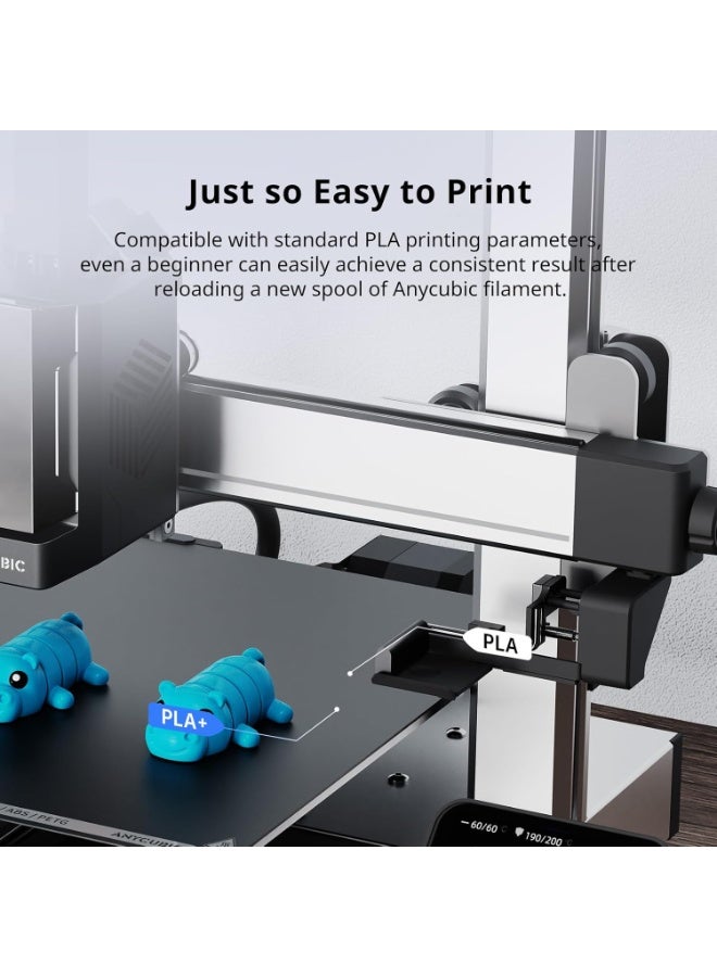 Anycubic PLA+ Filament 1.75mm 1KG – Double Toughness 3D Printer Filament, Bending Modulus 3980±360MPa, Clog-Resistant Smooth Extrusion ±0.02mm Accuracy, Eco-Friendly High Strength PLA+ for FDM Printers - Image 5