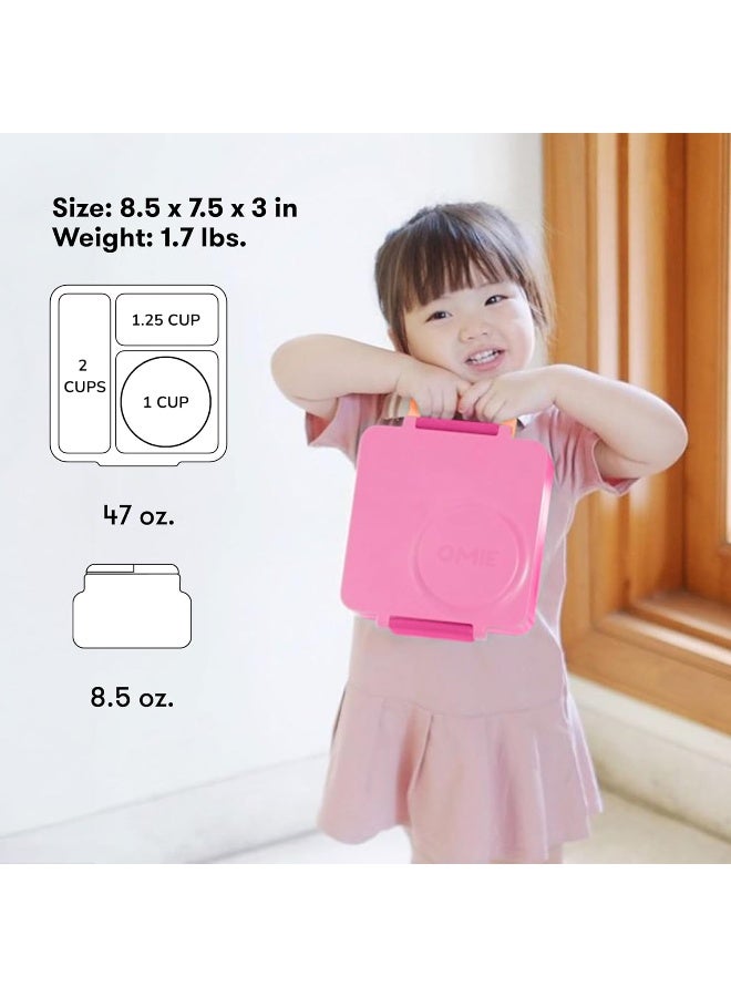 OMIE Box Kids Bento Lunch Box, Stainless Steel Bowl, 250ml, (Pixie Pink) - Image 3