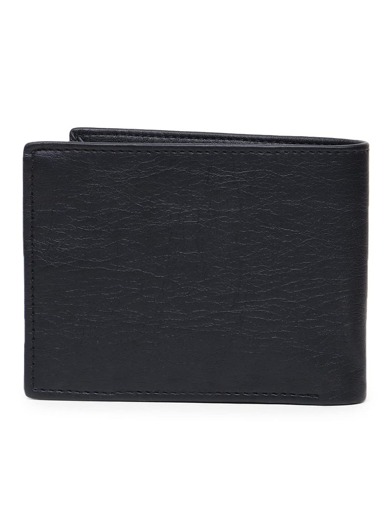 SAMTROH Men's PU Leather Wallet | 2 Card Slots, 6 ID Slots, 2 Currency Compartments & 2 Secret Pockets | Bi-Fold Wallet with Zipper Coin Pocket for Everyday Use | Ideal Purse for Boys and Men (Black) - Image 5