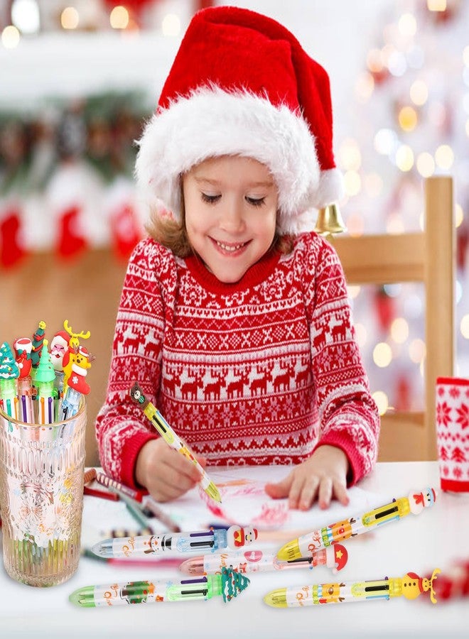 LOKIPA Christmas Multicolor Ballpoint Pen, 24PCS 6 In 1 Christmas Ballpoint Pens 4 Colors Retractable Ballpoint Pens for Christmas Party School Office（Random Style） - Image 5