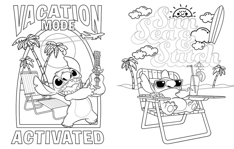 Disney Stitch - Wave Your Worries Away Colouring Book: A Mindful Colouring Journey - Image 2
