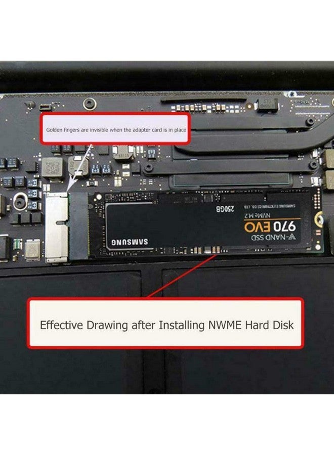 Sensico M.2 NVME SSD Convert Adapter Card for MacBook Air Pro Retina (Year 2013-2017), NVME/AHCI SSD Upgraded Kit for A1465 A1466 A1398 A1502 (Black Long Adapter) - Image 5