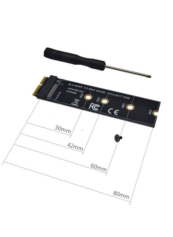 Sensico M.2 NVME SSD Convert Adapter Card for MacBook Air Pro Retina (Year 2013-2017), NVME/AHCI SSD Upgraded Kit for A1465 A1466 A1398 A1502 (Black Long Adapter) - Image 3
