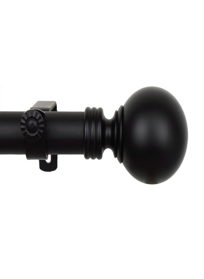 Rod Desyne Globe Window Curtain Rod Set, 48-84 inch, Black - Image 2