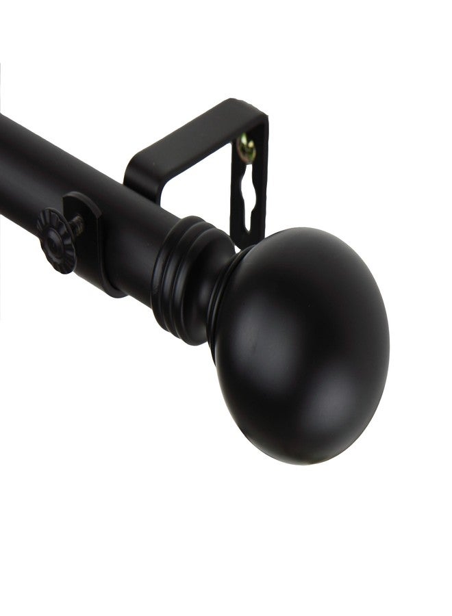 Rod Desyne Globe Window Curtain Rod Set, 48-84 inch, Black - Image 1