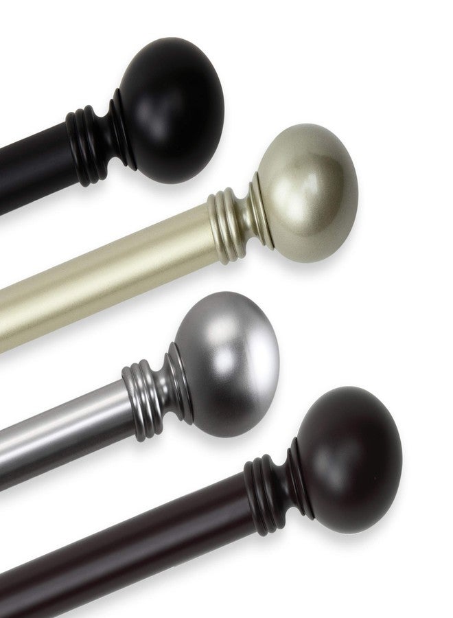 Rod Desyne Globe Window Curtain Rod Set, 48-84 inch, Black - Image 4