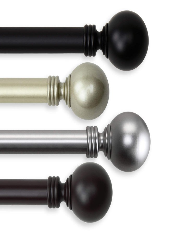Rod Desyne Globe Window Curtain Rod Set, 48-84 inch, Black - Image 3