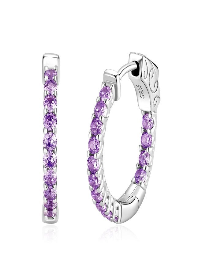Sunfeel CZ Earrings Stud Screw Back 925 Sterling Silver Earrings for Women Men, Free, Sterling Silver, Cubic Zirconia - Image 1