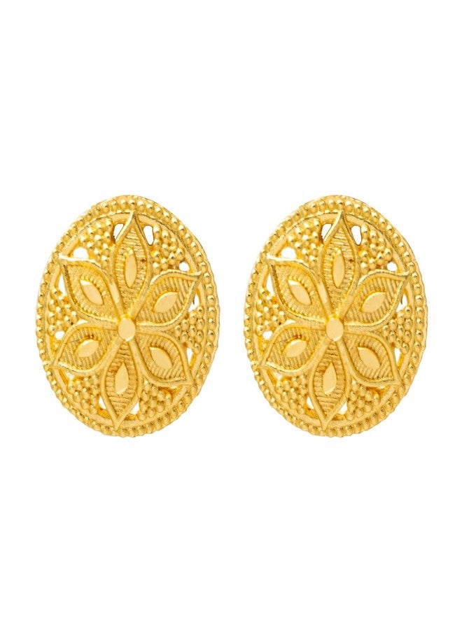 Bodha Traditional Indian Traditional Gold Plated Large Size Forming One Gram Gold Haram Pendant Necklace Set for Women (SJN_172) - Image 4