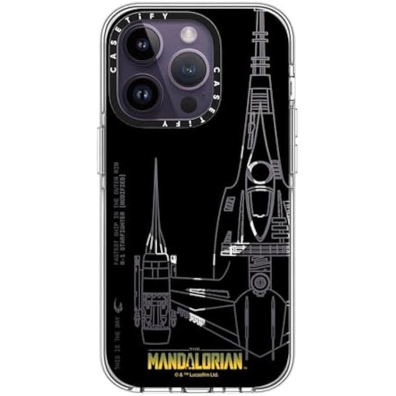 Casetify Clear iPhone 14 Pro Case 【Mandalorian Co-Lab/Not Yellowing / 6.6ft Drop Protection/Compatible with Magsafe】 - N-1 Starfighter - Clear - Image 2