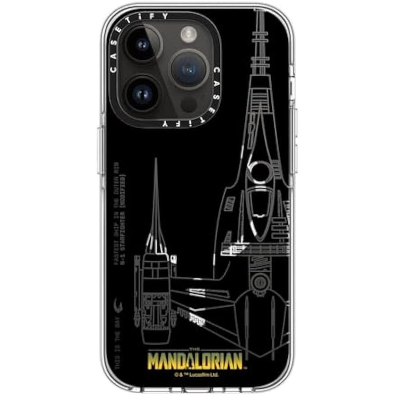 Casetify Clear iPhone 14 Pro Case 【Mandalorian Co-Lab/Not Yellowing / 6.6ft Drop Protection/Compatible with Magsafe】 - N-1 Starfighter - Clear - Image 3