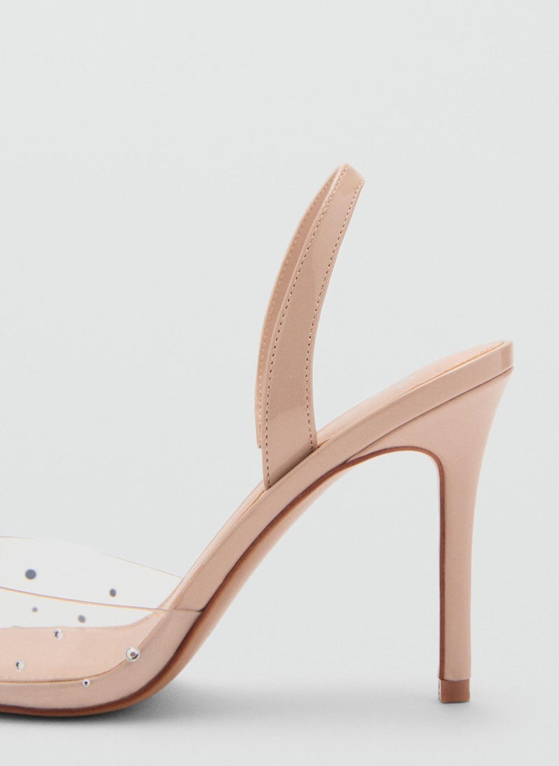 MANGO Transparent Rhinestone Pointed Toe Shoe  - Image 3
