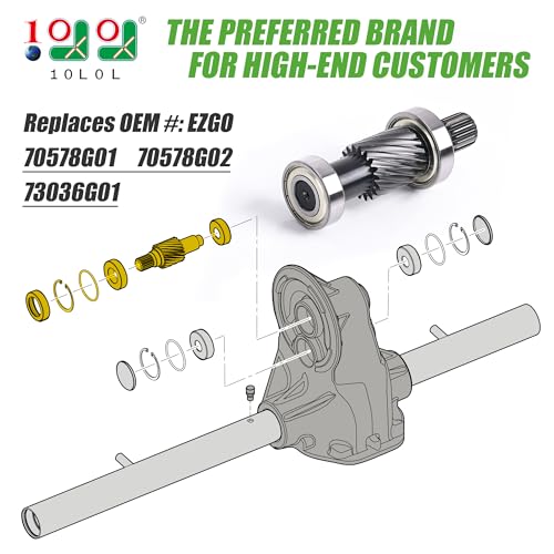 10L0L Golf Cart Input Gear Shaft Kit for EZGO RXV 2008-up Electric 2025 Upgrade Version 620329 620327 620328 23520G1 - Image 2