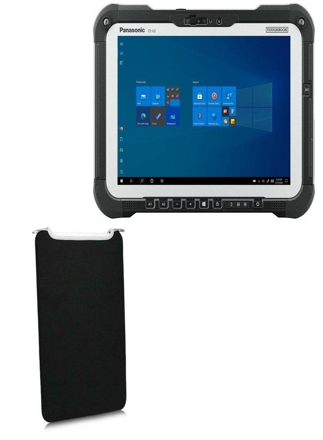 BoxWave Case Compatible with Panasonic Toughbook G2 - SlipSuit, Soft Slim Neoprene Pouch Protective Case Cover - Jet Black - Image 1