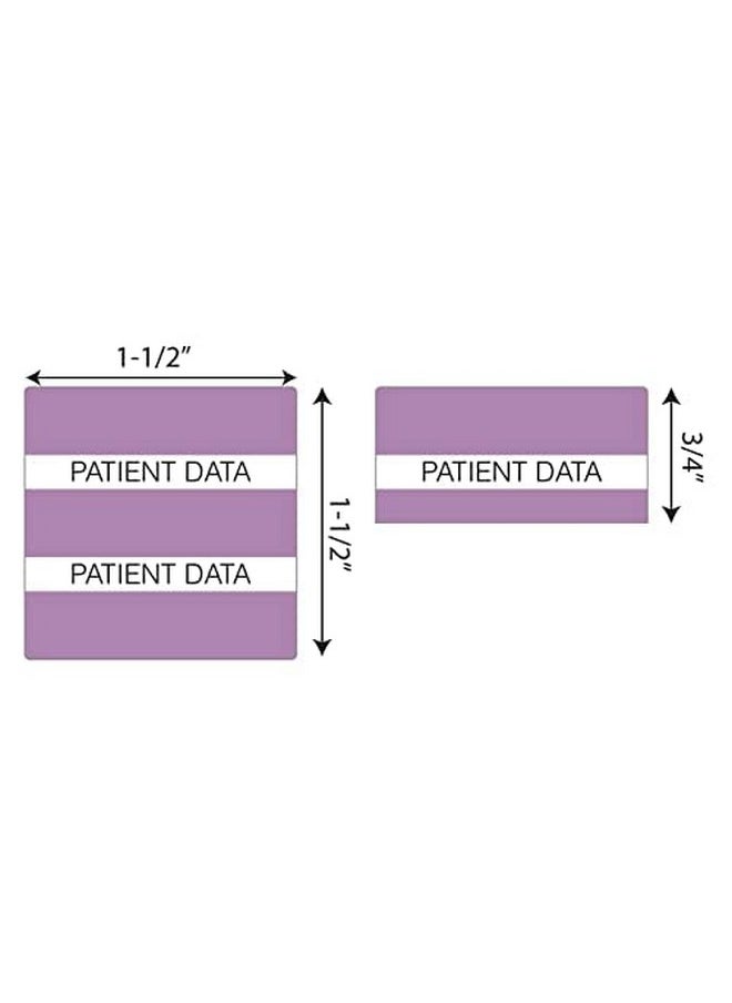 tabbies Tabbies Medical Patient Chart Index Tabs, "Medical Patient Data" 1-1/2"W x 1-1/2"H, Lavender, 102 Tabs/Pack (52117)  - Image 2