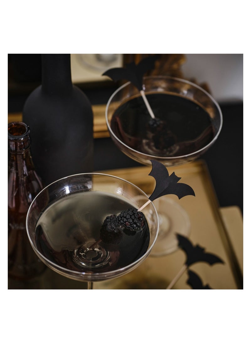 Ginger Ray Cocktail Sticks - Bats - Image 1