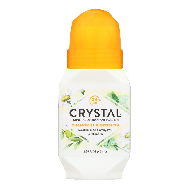 Crystal Essence Mineral Deodorant, Roll-On Chamomile and Green Tea, 2.25 Fl Oz (Pack of 1) (31661) - Image 1