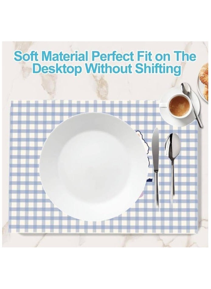 LESTER LESTER Kitchen Drying Mat, Water Absorbant Super Absorbent Kitchen Dryer Mat, Quick Drying Bathroom Carpet, Non-slip Entrance Doormat Diatom Leather Skin Floor Mats Home Decor Set Rectangle Shape Rappit Design Blue and White Color 50x80cm  - Image 4