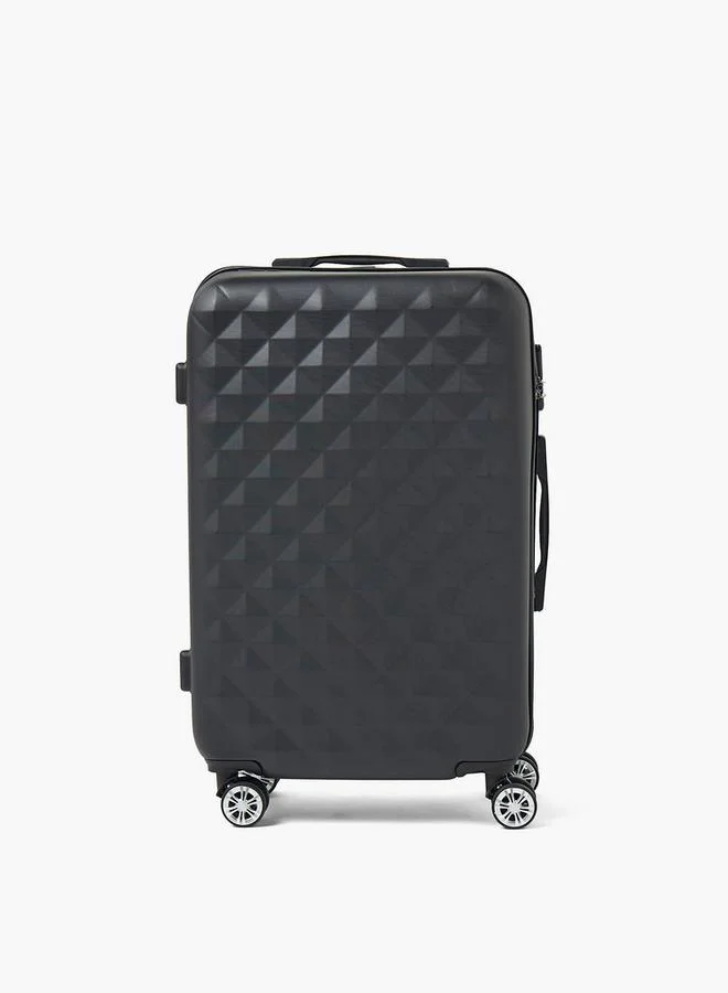 Wave Textured Hardcase Luggage Trolley With Retractable Handle - 28 Inches Check-In Bag