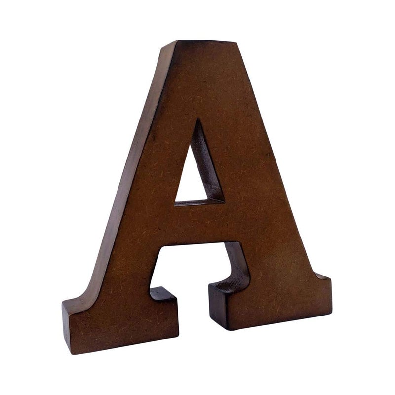 AKDAMA Wooden A Letter- English Upper Case Alphabets Cutouts for Art and Craft Work (A_Brown_15x2.5 cm) - Image 5