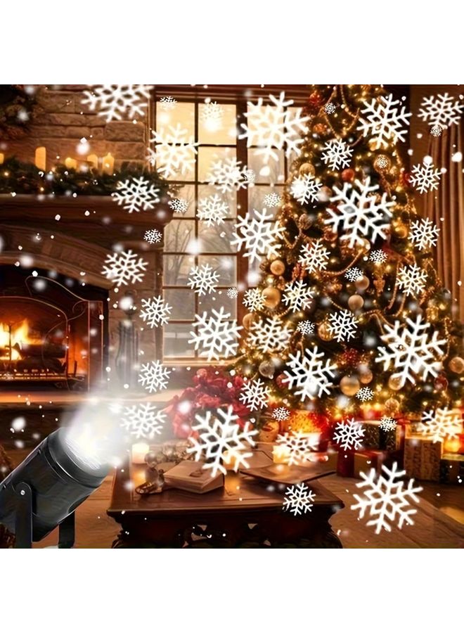 Rotating Snowflake LED Projection Light For Christmas Festival Stage Decoration - Image 5