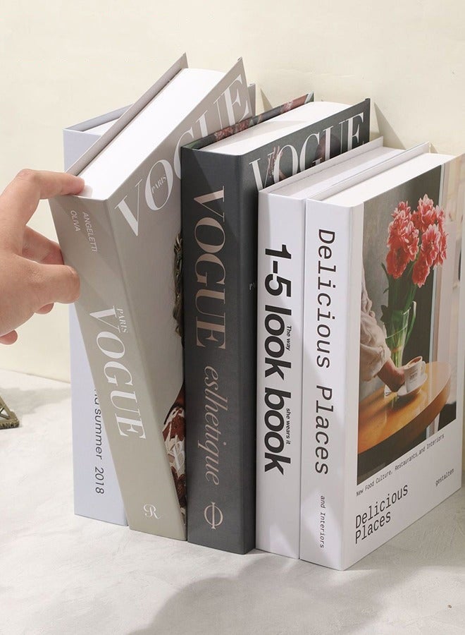 دوركو 5 PCS الكتب الزخرفية, الكتب المزيفة للديكور المنزلي, الكتب الجمالية للديكور الغرفة, طاولة القهوة, غرفة المعيشة, رف الكتب, ديكور الرف, مصمم الكتب ديكور مجموعة - Image 2