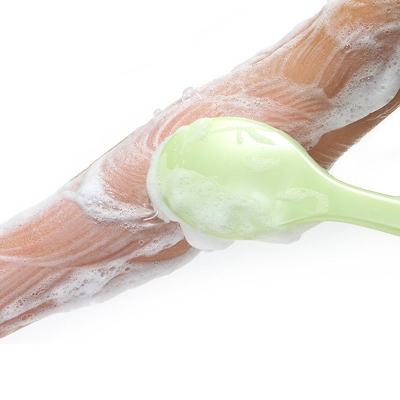 G2PLUS Soft Bath Brush for Back with 14 Long Handle Body Shower Brush Exfoliating Back Scrubber for Men and Women Green - Image 4