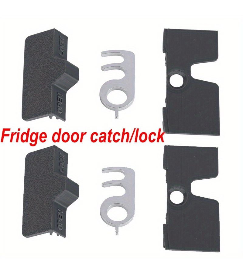 3 Pcs Fridge Door Catch Lock Backing Plate For Dometic Caravan Motorhome RV - Image 1