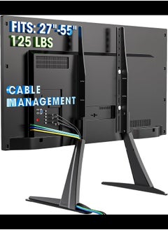 Universal Table Top TV Stand Base VESA Pedestal Mount TV Legs for 27 inch to 55 inch LCD LED Plasma Flat Screen TVs with Cable Management and Height Adjustment tv Legs,Holds up to 125lbs - pzsku/Z8940BD7B9F54BC59CBC5Z/45/_/1725915048/e97a79bc-4394-41f4-ac5f-cb3778cb94eb