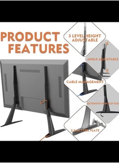 Universal Table Top TV Stand Base VESA Pedestal Mount TV Legs for 27 inch to 55 inch LCD LED Plasma Flat Screen TVs with Cable Management and Height Adjustment tv Legs,Holds up to 125lbs - pzsku/Z8940BD7B9F54BC59CBC5Z/45/_/1725915069/8edd8ec3-9d46-4929-addb-7a17ee909946