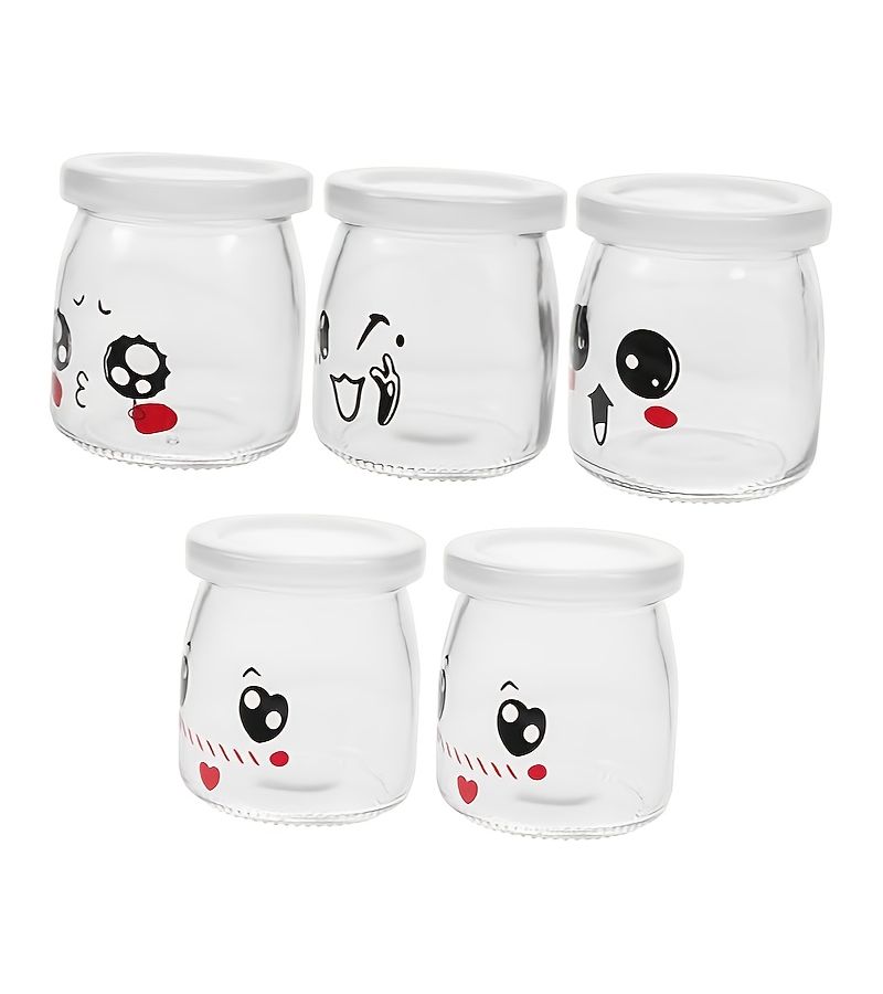 5.07oz Glass Milk Bottles Dessert Cups Pudding Jars Jelly Cans Yogurt Jars Pack - Image 3