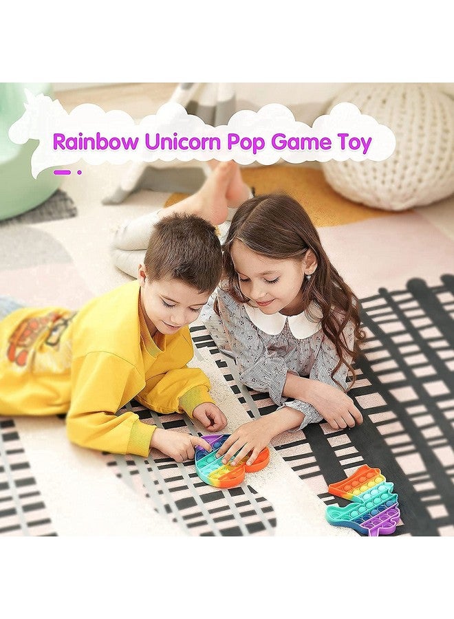 IndusBay IndusBay® Pop It Fidget Toys, Push Pop Bubble Fidget Sensory Toy, Autism Special Needs Silicone Stress Relief Toy, Great Fidget Toy Sensory Toys for Girls Boys Kids Adults (Heart Rainbow)  - Image 5