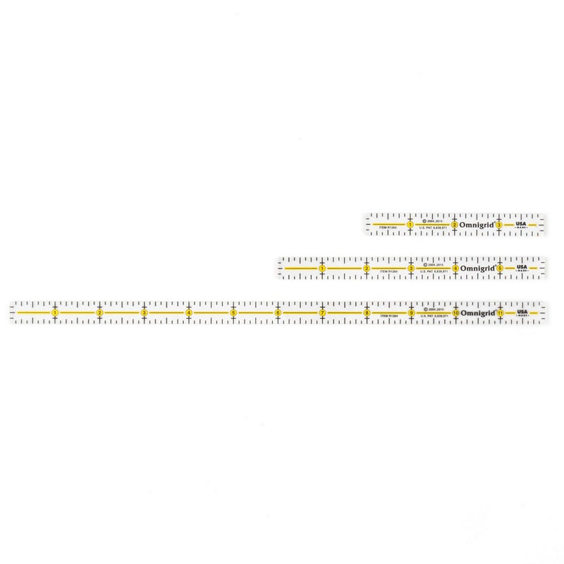 Omnigrid Dritz Omnigrid 4-6-12-Inch Marking Ruler Trio, 12.75 x 3 x 0.13, R1264S - Image 4