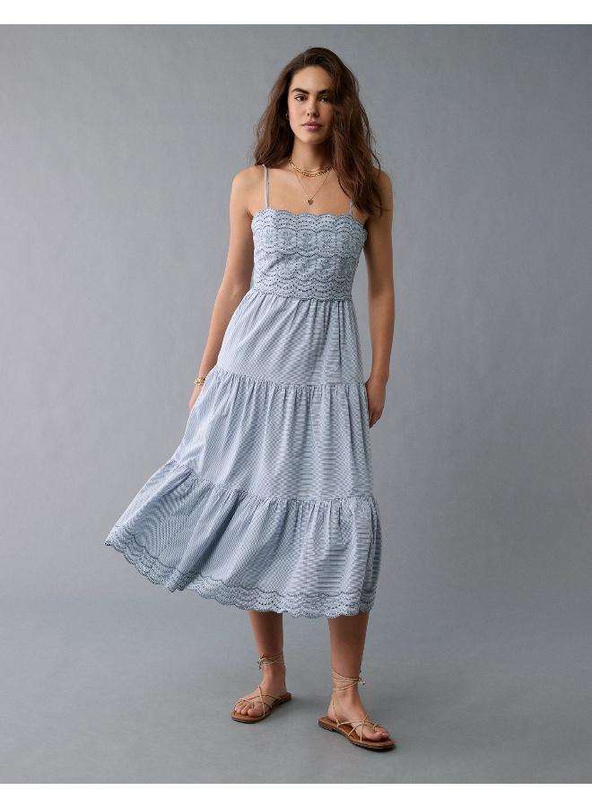 American Eagle Tiered Eyelet Dress - Image 1