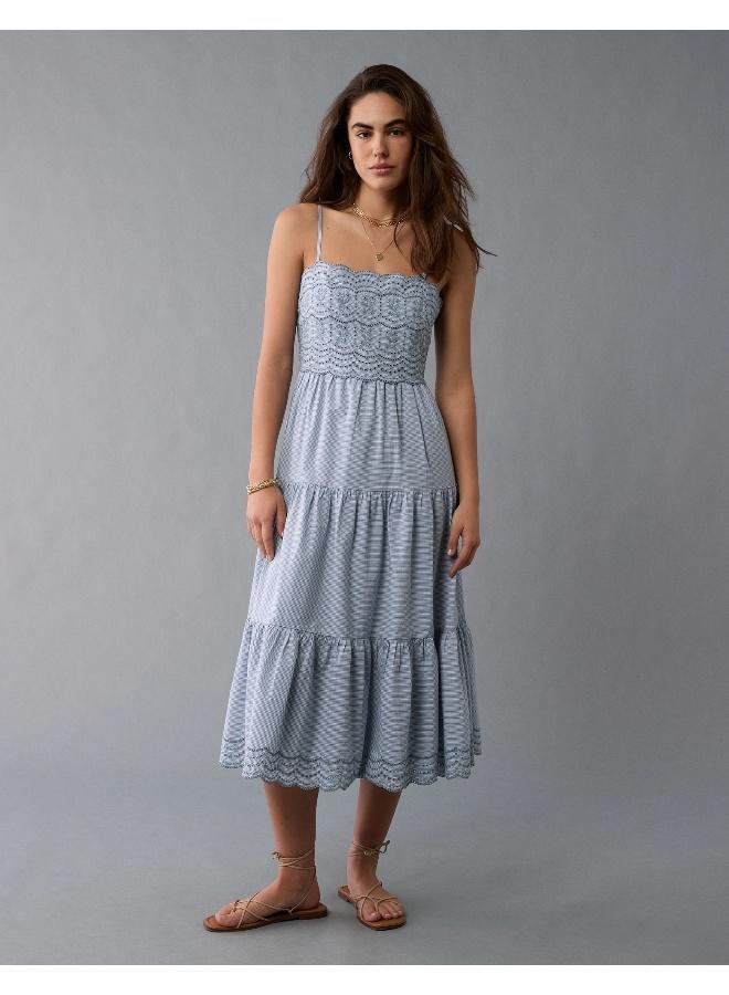 American Eagle Tiered Eyelet Dress - Image 5