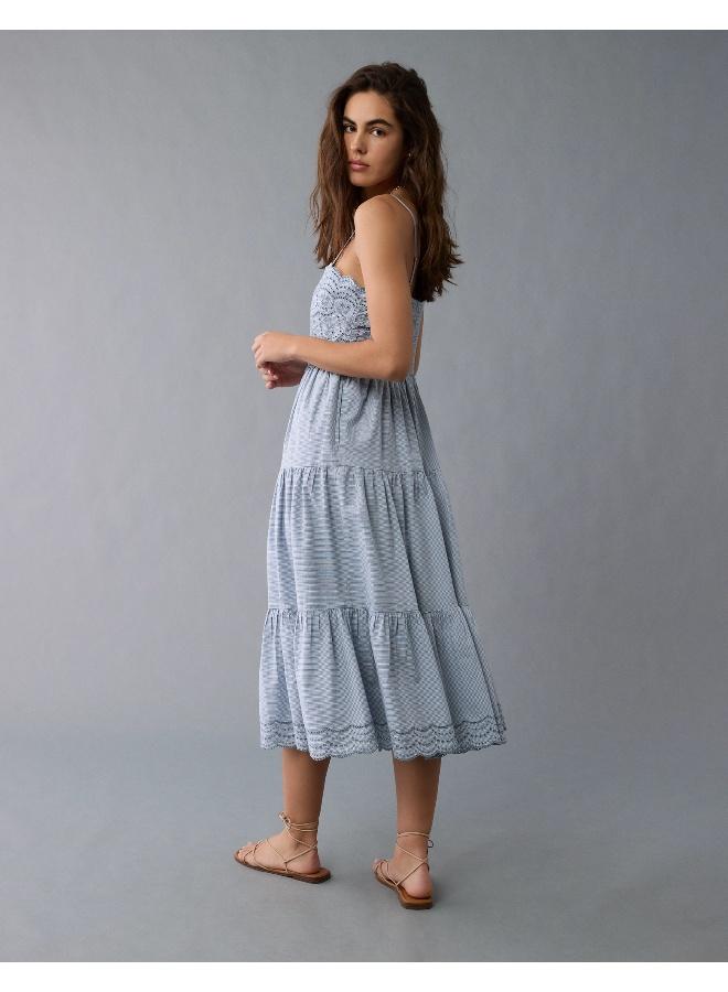 American Eagle Tiered Eyelet Dress - Image 4