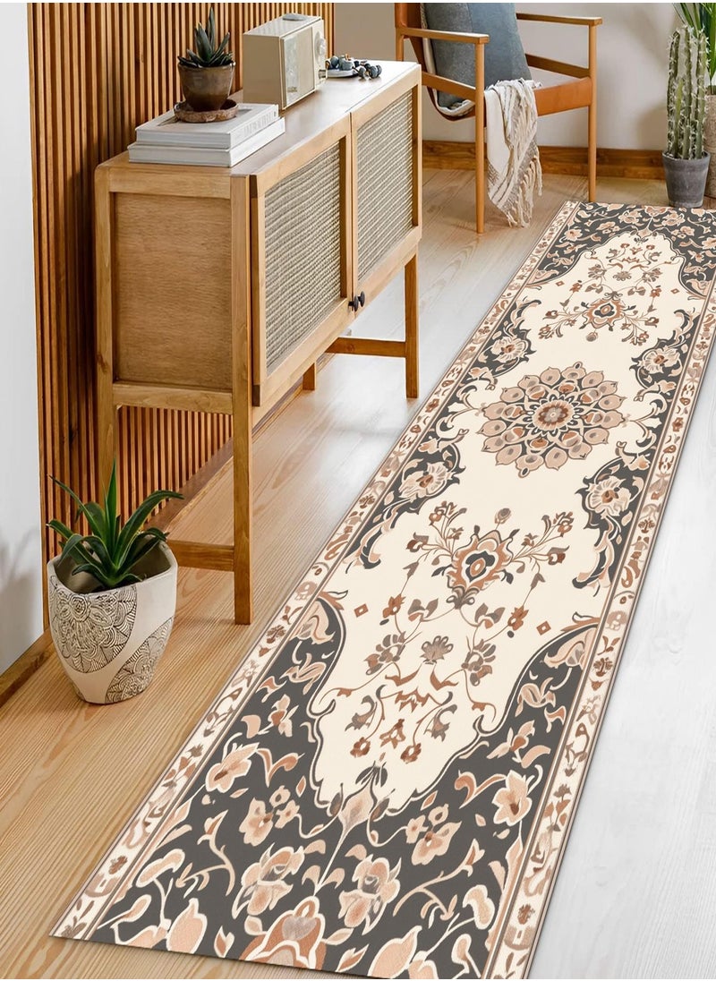 GOOTOY Boho Runner Rug Hallway Long Rug Vintage Laundry Rug Runner Non Slip Entryway Mat Area Rugs for  Bathroom Bedroom Kitchen Living Room  - Image 1