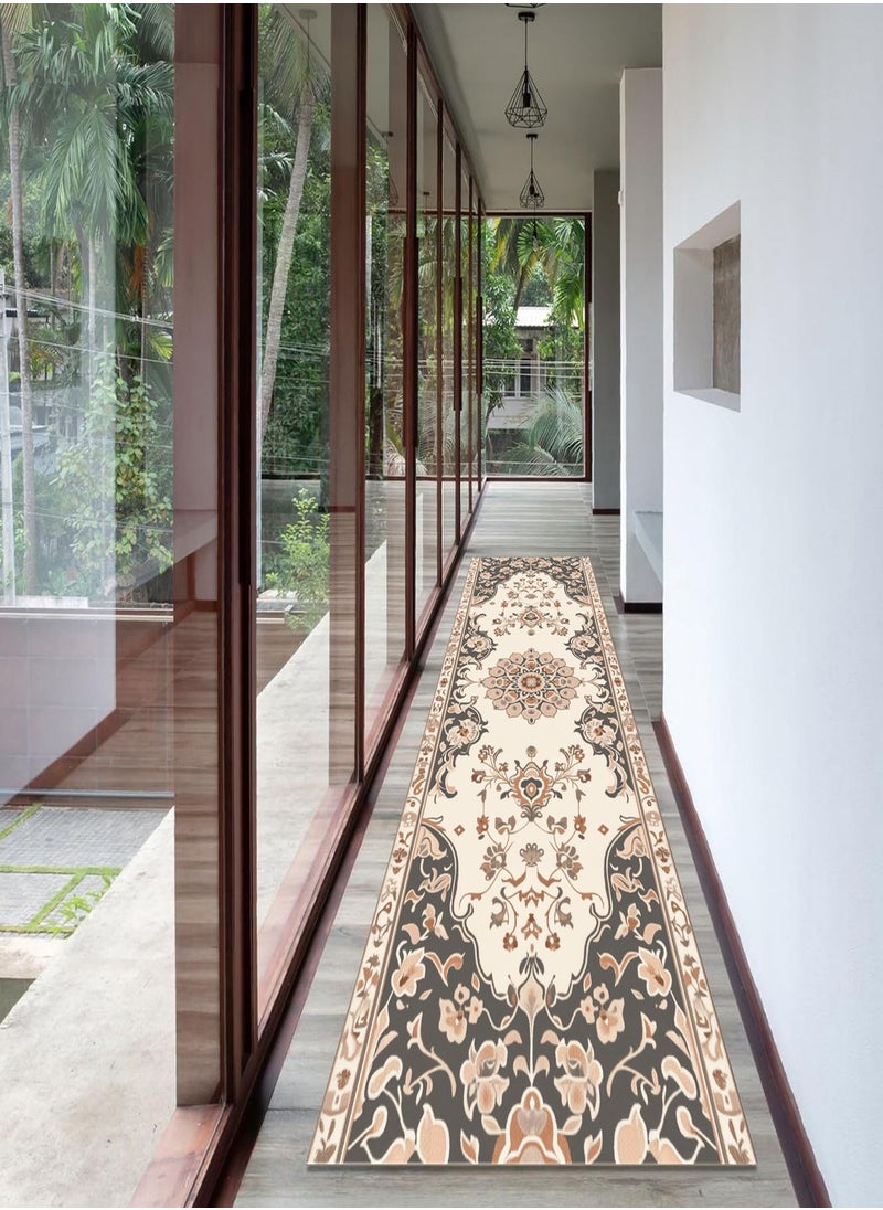 GOOTOY Boho Runner Rug Hallway Long Rug Vintage Laundry Rug Runner Non Slip Entryway Mat Area Rugs for  Bathroom Bedroom Kitchen Living Room  - Image 2